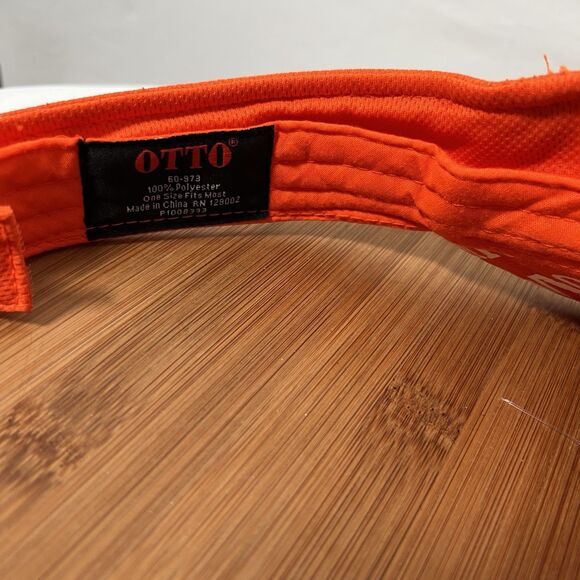 Hooters Orange Mesh Visor Hat Adjustable Adult Size Logo Embroidered Retro Cap - Picture 6 of 7